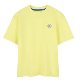 T-Shirt Jaune Garçon Timberland T60424 Yellow vue 0