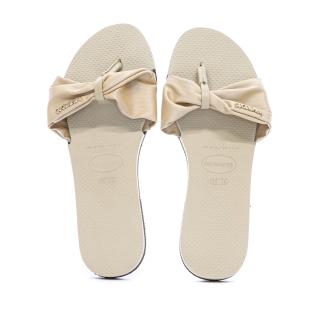 Chanclas beige para mujer Havaianas Saint Tropez Sand Grey ver 0