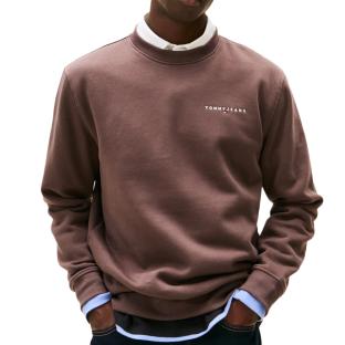 Sweat Marron Homme Tommy Hilfiger Linear Crew vue 0