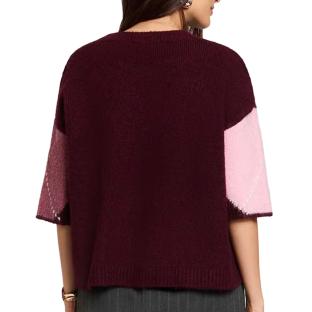 Pull Bordeaux Femme Morgan Jacquard vue 0
