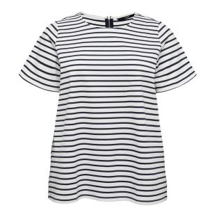 T-Shirt Blanc/Noir Femme Vero Moda Vmcabby vue 0