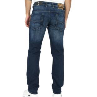 Dunkelblaue Straight-Fit-Jeans für Herren von Diesel Safado Ansicht 0