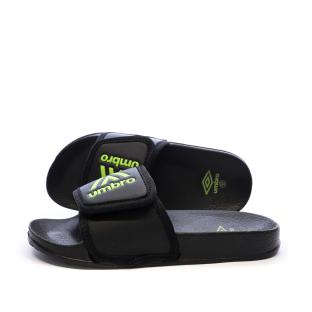 Claquettes Noires/Vert Garçon Umbro Tao vue 0