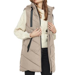 Beige/Black Women's JDY Padded Waistcoat Photo of the Espace des Marques %store% store - view of %key%