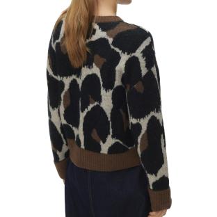 Pull Noir/Marron Femme Vero Moda Leonie vue 0