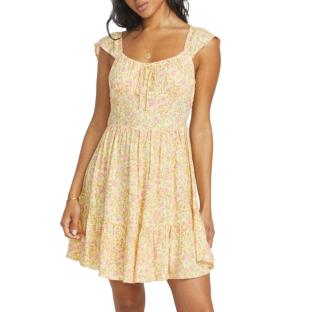 Gelbes Kleid mit Blumen für Frauen Billabong Sweet Bouquet Ansicht 0