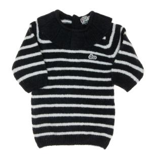 Robe Marinière Marine/Blanc Fille EOM Peti vue 0