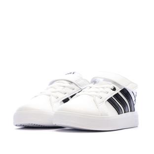 Baskets Blanche/Noir Fille Adidas Grand Court 3.0 Girls vue 0