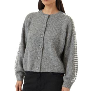 Gilet Gris Femme YAS Knit vue 0