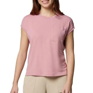 Camiseta rosa de mujer Columbia Boundless Trek ver 0