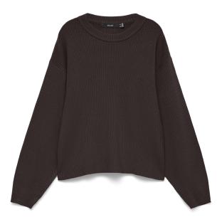 Pull Marron Foncé Femme Vero Moda Gold Lux vue 0