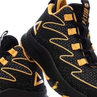 Schwarze/orangefarbene Basketballschuhe für Kinder von PEAK SPORT Lou Williams Ansicht 0