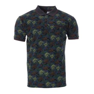 Polo para hombre negro/verde/azul RMS26 91314 ver 0