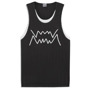 Camiseta de baloncesto Puma Core negra, hombre ver 0