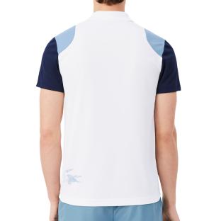 Polo Blanc/Bleu Marine Homme Lacoste Regular vue 0