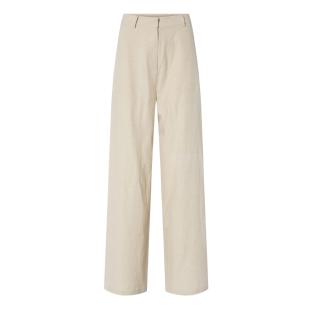 Pantalon Fluide Écru Femme YAS Yastunni vue 0