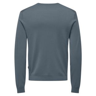 Blau-grauer Herrenpullover „Only & Sons Life Crew Knit“ Ansicht 0
