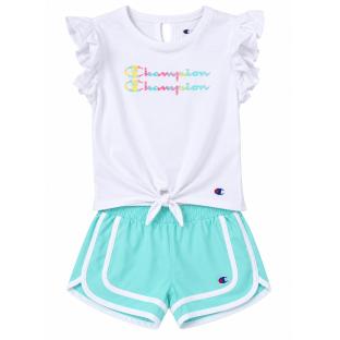 Conjunto blanco/turquesa para niña Champion C414ST888 ver 0
