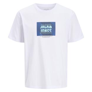 T-Shirt Blanc Homme Jack & Jones Hudson vue 0