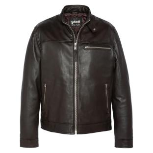 Blouson en cuir Marron Homme Schott Blouson WILLIAM vue 0