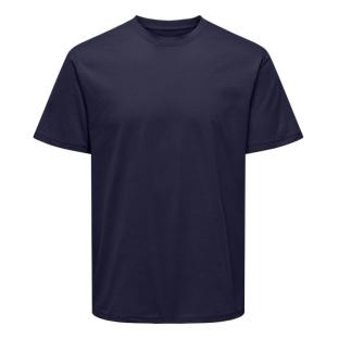 Herren-T-Shirt in Marineblau von Only & Sons „Life Stitch“ Ansicht 0
