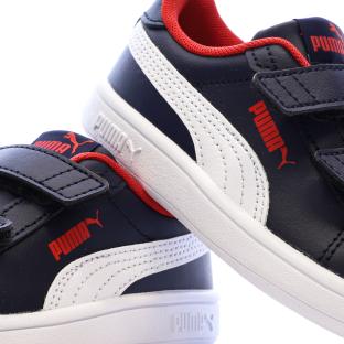 Baskets Marine/Rouge Garçon Puma Smash 3.0 vue 0