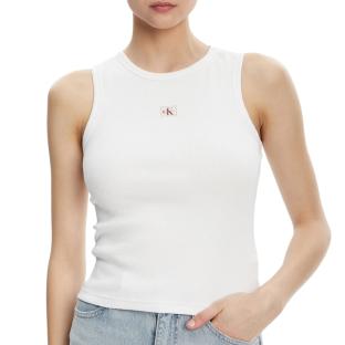 Women's White Tank Top Calvin Klein Jeans A Woven Label Photo of the Espace des Marques %store% store - view of %key%