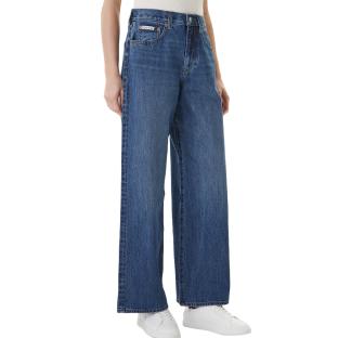 Jean Loose Bleu Femme Calvin Klein The Wide Indigo vue 0
