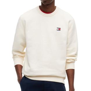 Sweat Beige Homme Tommy Hilfiger Badge Crewssop vue 0