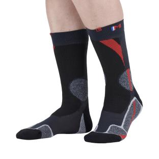 X1 Paire de Chaussettes Noir/Rouge Mixte Monnet Trek Expert vue 0