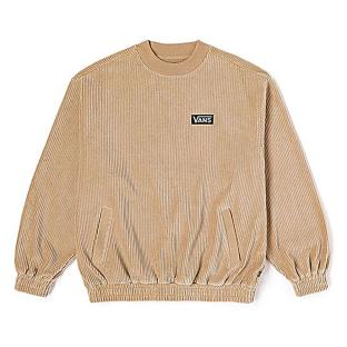 Sweat Top Vans Cord Beige Mujer ver 0