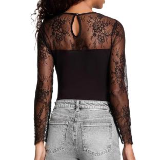 Morgan TYA Women’s Black Long-Sleeved T-Shirt Photo of the Espace des Marques %store% store - view of %key%