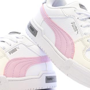 Baskets Blanches/Roses Fille Puma Ca Pro vue 0