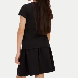 Calvin Klein Jeans Script Logo Black/Pink Girls’ T-shirt Photo of the Espace des Marques %store% store - view of %key%