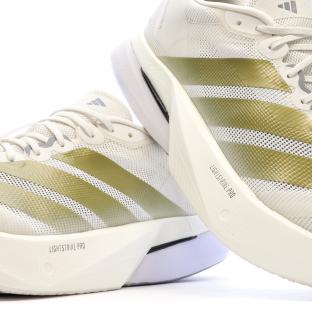 Chaussures Running Blanc/Doré Adidas Adizero Boston 13 vue 0