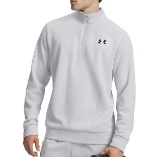 Herren-Sweatshirt mit 1/4-Reißverschluss, hellgrau, Under Armour Fleece 1373358 Ansicht 0