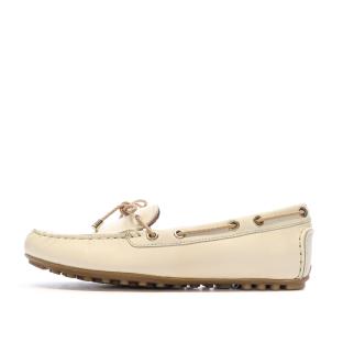 Mocassins Beige Femme Geox Leelyan vue 0