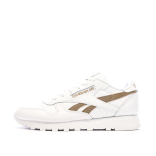 Baskets Blanc/Marron Femme Reebok Classic Leather vue 0