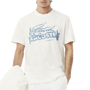 T-shirt Ecru Homme Lacoste TH0284 vue 0
