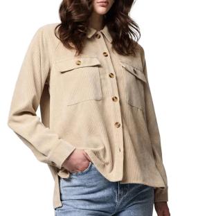 Pieces Beige Women’s Corduroy Overshirt Photo of the Espace des Marques %store% store - view of %key%