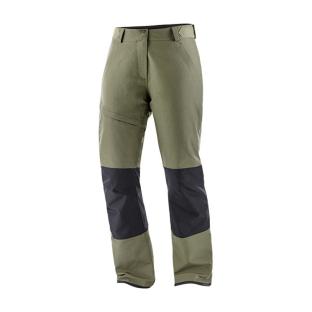 Pantalones de esquí verdes para mujer Salomon Bashley Puff ver 0