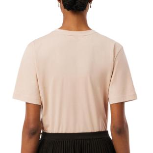 T-shirt Beige Femme Lacoste Relaxed vue 0