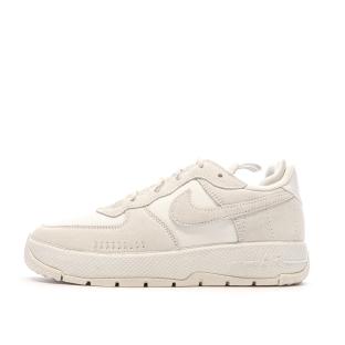 Baskets Beiges/Blanches Femme Nike Air Force 1 Wild vue 0