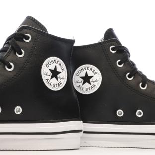 Schwarze Sneakers Frau Converse All Star Eva Ansicht 0