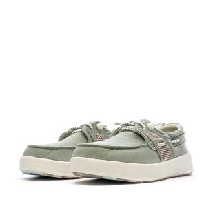 Chaussures bateau Vert Femme TBS Cotton Canvas Argile vue 0
