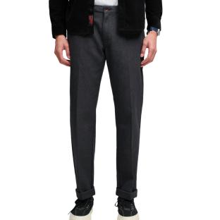 Pantalon fluide Regular Gris Homme Superdry Premium Textured vue 0