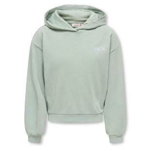 Sweat à Capuche Vert Fille Kids ONLY Amor Life vue 0