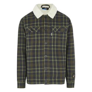 Veste à carreaux kaki Homme O'Neill Fleece Lined vue 0