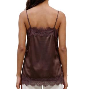 Débardeur Marron Femme Vero Moda Lace Singlet vue 0