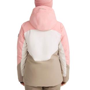 Chaqueta de esquí rosa/gris topo/blanca para mujer O'Neill Carbonite ver 0